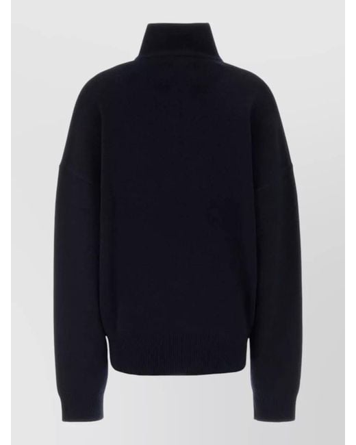 Extreme Cashmere Blue Cashmere Blend High Neck Sweater 235