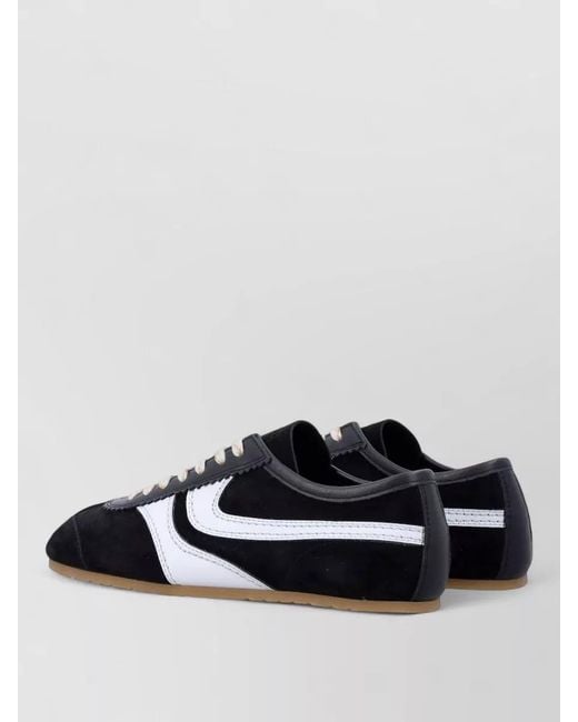 Dries Van Noten Black Leather Low-Top Sneakers for men