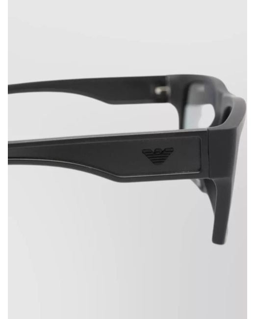 Emporio Armani Gray Rectangular Frame Sunglasses Tinted Lenses Design