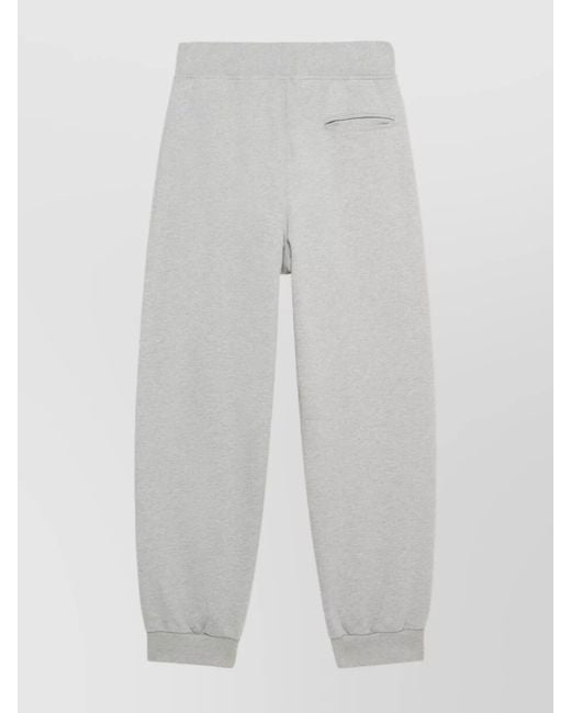 1989 STUDIO White Melange Track Pants for men