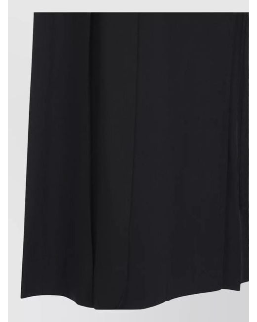 Studio Nicholson Black Pleated High Waist Skirt Wrap Belt