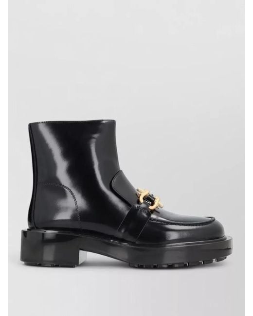 Bottega Veneta Black Leather Ankle Boots