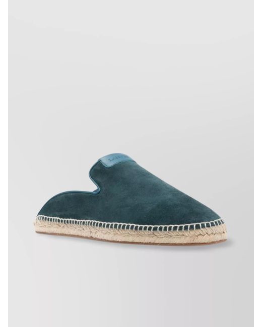 Lanvin Blue Leather Espadrilles for men