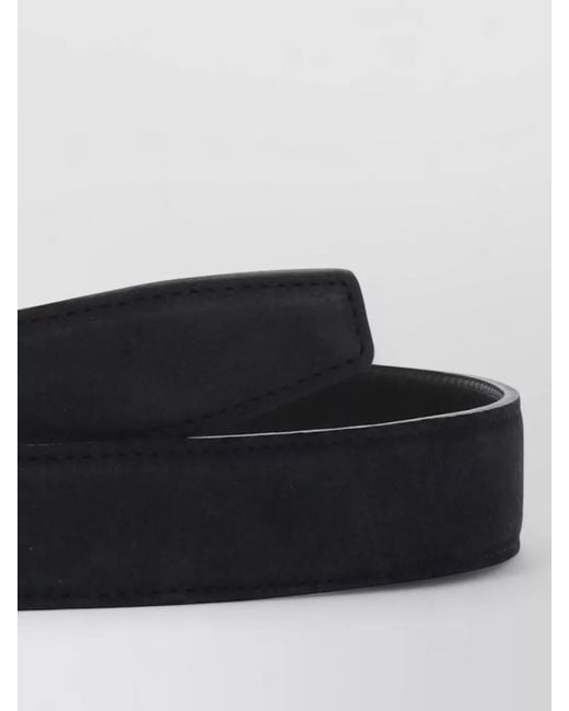 Orciani White Pebbled Leather Belt Adjustable Length for men