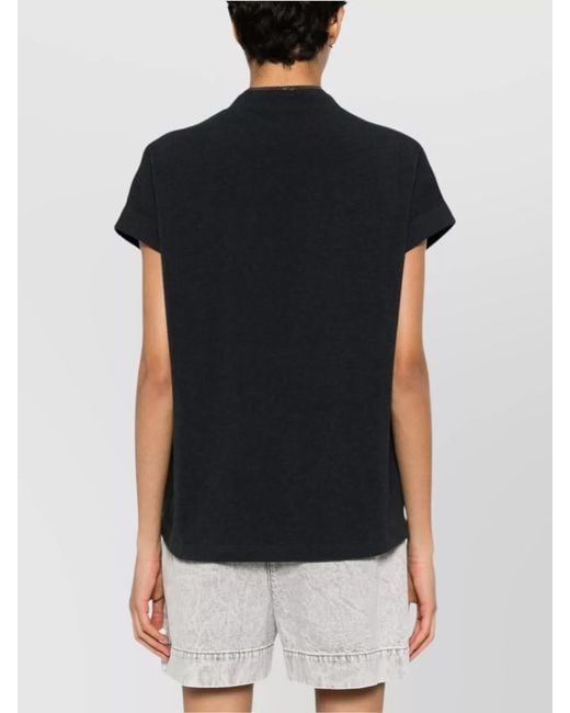 Brunello Cucinelli Black Cotton V-Neck Short-Sleeve T-Shirt