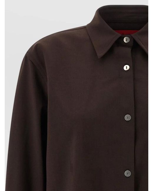 Thelatest Black 4006 Shirt Collared Neck Long Sleeves