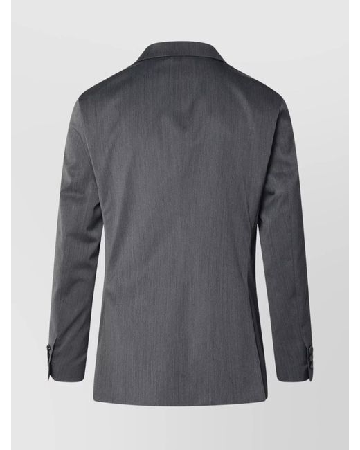 Palm Angels Gray Single-Breasted Blazer for men