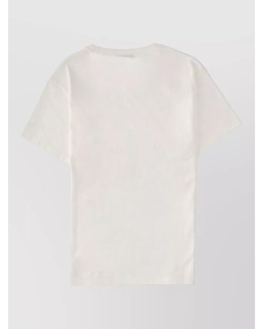 Mc2 Saint Barth White Crew Neck Cotton T Shirt Graphic Print
