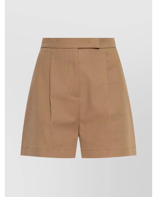 Max Mara Natural Cotton Tailored Shorts