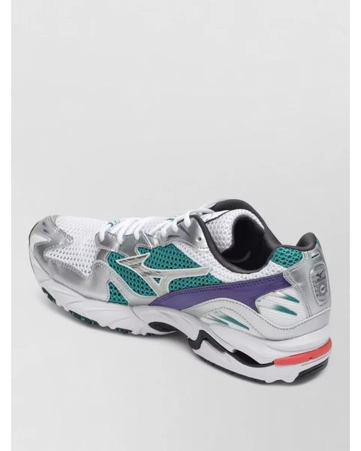 Mizuno Multicolor Mesh Upper Sneakers Rubber Sole Design for men