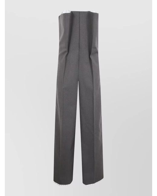 Jean Paul Gaultier Gray High Waist Tailoring Wide Leg Trousers