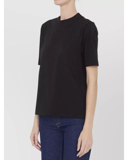 Moncler Black Embossed Logo T-Shirt