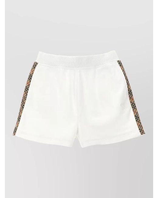 Burberry Natural Caterina Cotton Terrycloth Bermuda Shorts Ribbon