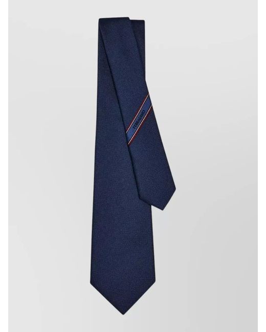 Ferragamo Blue Barth7J Jacquard Silk Tie Pointed Tip for men