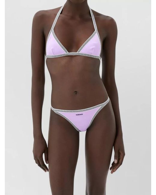 Versace Multicolor Greca Bikini Top