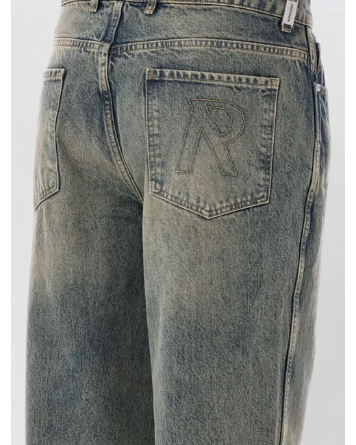 Represent Gray R3 Baggy Denim Trousers Five Pocket for men