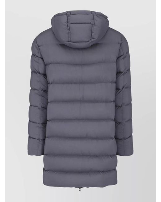 Herno Gray Technical Down Jacket With Acrylic-Coated Polyamide for men
