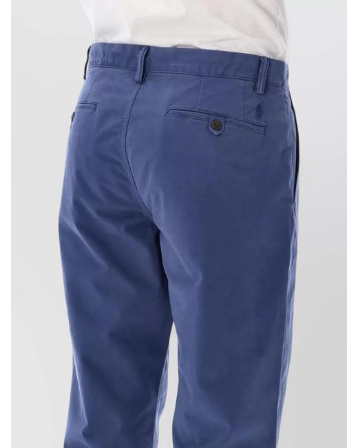 Polo Ralph Lauren Blue Cotton Straight-Leg Chino Trousers for men