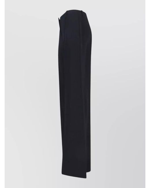 Ermanno Scervino Blue Trousers Straight Cut Belt Loops Wide Leg