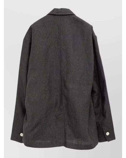 Jacquemus Black Single Breasted Blazer Notch Lapel Pockets for men