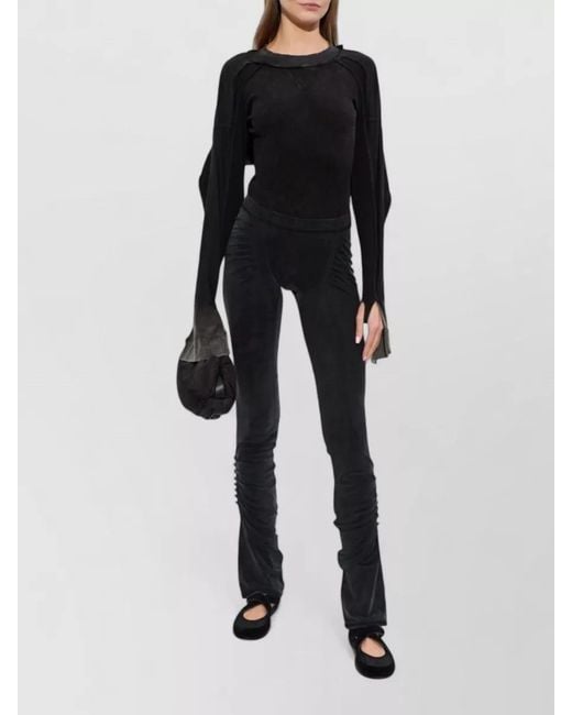 Tory Burch Black Leather Mary Jane Ballerina Flats
