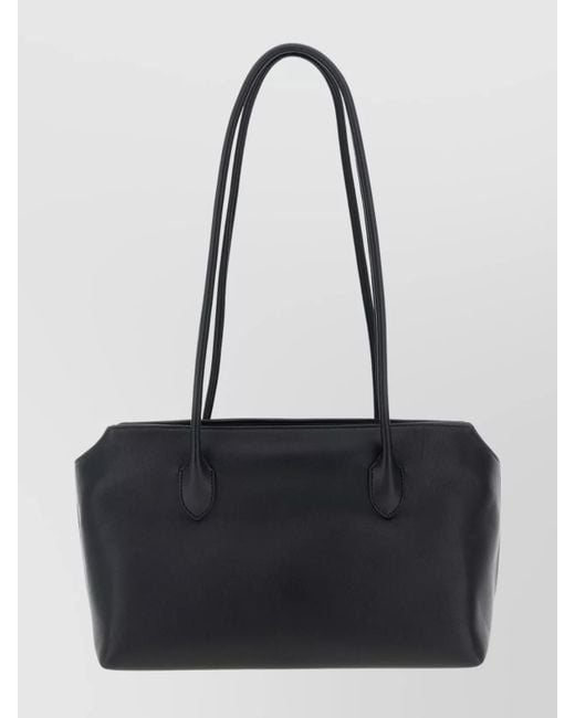 The Row Black Structured Shoulder Bag Long Handles