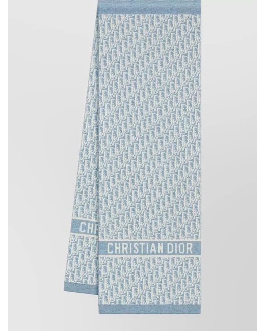 Dior Blue Cashmere Scarf