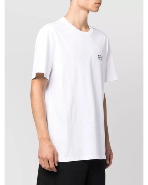 Golden Goose Deluxe Brand White Cotton Vintage Print T-Shirt for men