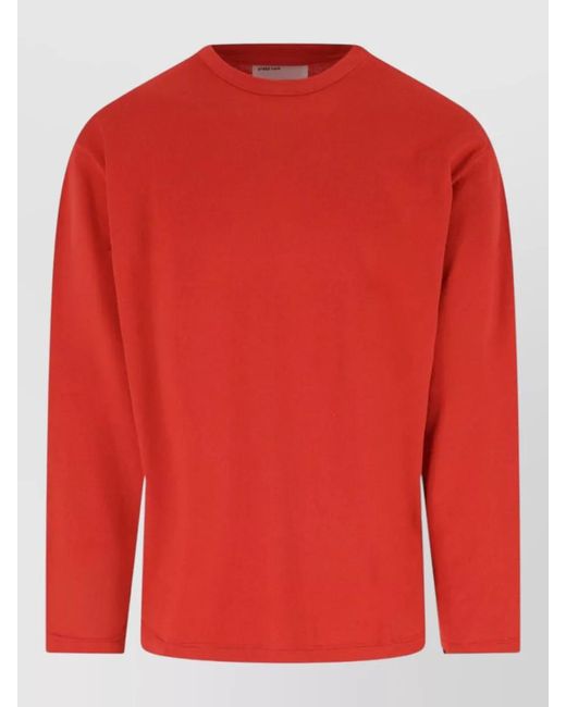 Extreme Cashmere Red Cashmere Crewneck Knitted Top