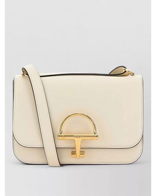 Gucci Natural Small Leather Crossbody Bag