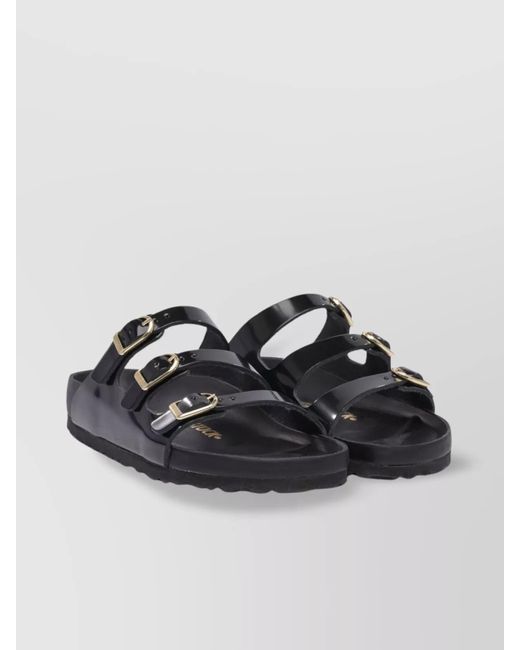 Birkenstock Multicolor Triple Buckle Open Toe Flat Sole Sandals