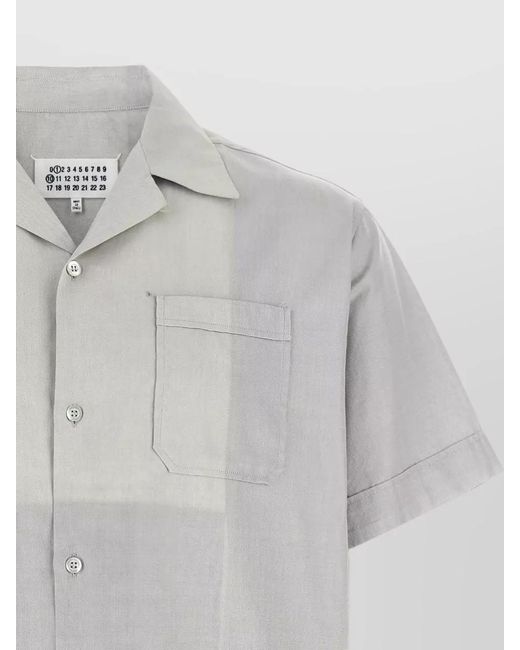 Maison Margiela Gray Short Sleeves Straight Shirt Collar Chest Pocket for men