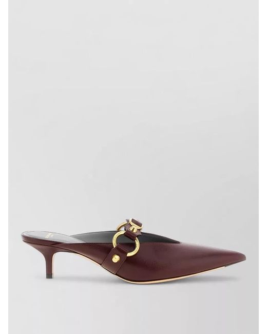 Balenciaga Brown Leather City Mules