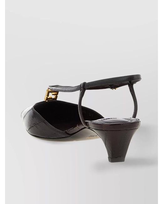 Fendi Multicolor Leather Slingback Pumps