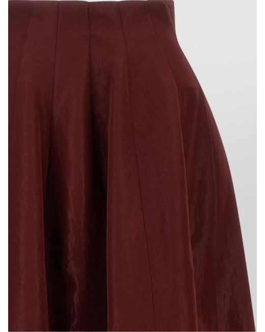 Alberta Ferretti Purple High Waist Midi Pleated A Line Skirt