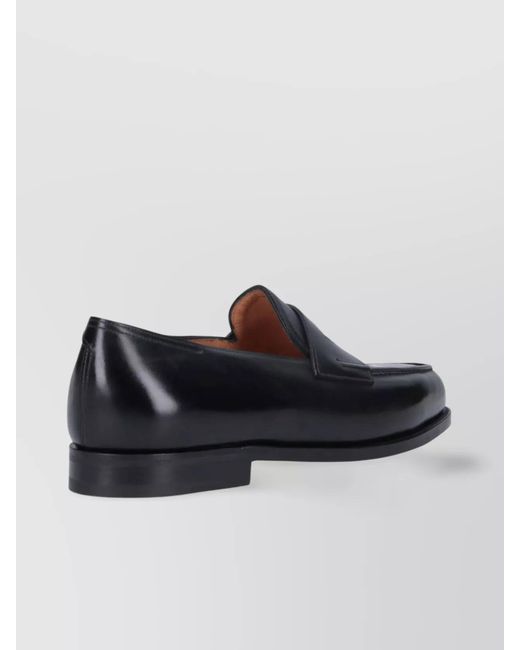 John Lobb Blue Leather Loafers for men