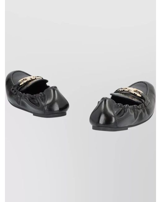 Ferragamo Multicolor Leather Ballerina Shoes