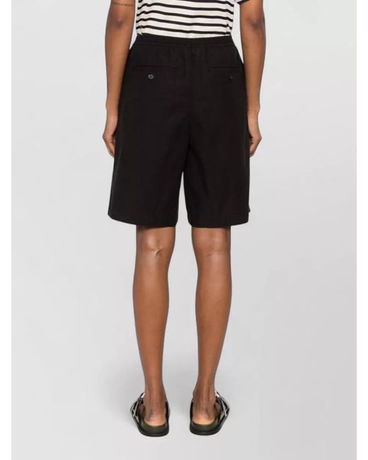 DUNST Black Cotton Blend Pajama Shorts Straight Leg