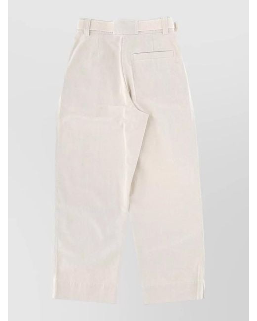 Margaret Howell Natural Wide Leg Pants Mhl Pleated Design