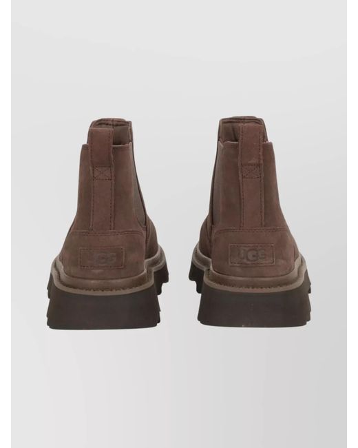 Ugg Brown Leather Chelsea Boots for men