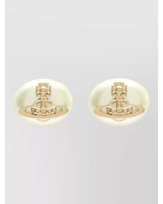 Vivienne Westwood Metallic Lavinia Metal Stud Earrings Twin Set