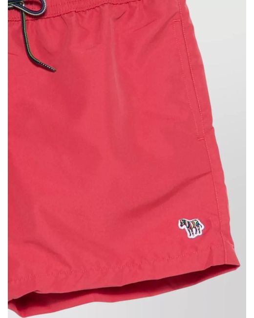 Paul Smith Red Printed Swim Shorts for men