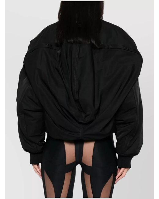 Jean Paul Gaultier Black Cropped Bomber Jacket