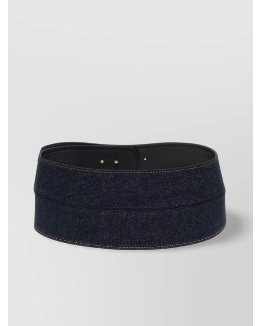 Sportmax Blue Crocodile Leather Belt