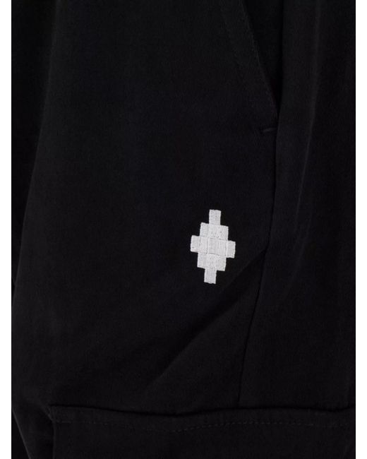 Marcelo Burlon Black Cotton Cargo Trousers for men