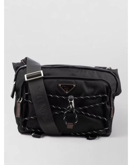 Prada Black Belt Bag Marsupi Adjustable Strap Front Pocket for men