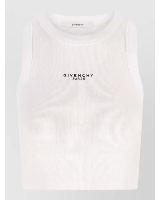 Givenchy Natural Cotton Cropped Tank Top