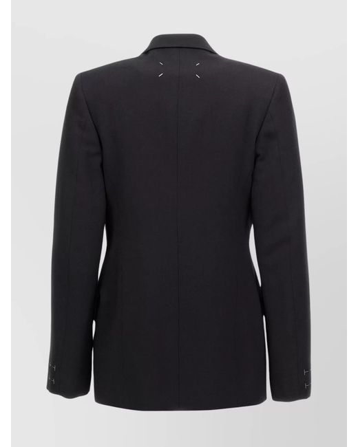 Maison Margiela Black Wool Double-Breasted Blazer