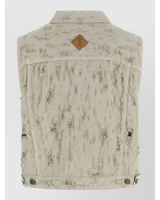 Haikure Natural Ryder Denim Sleeveless Vest Antique Finish