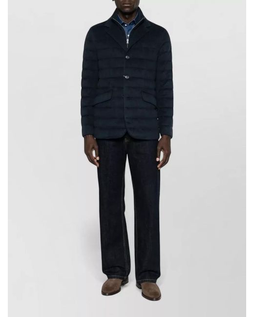 Herno Blue Mid Length Padded Blazer Regular Fit for men